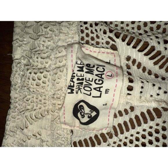 Lagaci Crochet Cover-Up Pants Large Cream Boho Swim Beachwear NWT MSRP $65 - Picture 5 of 8